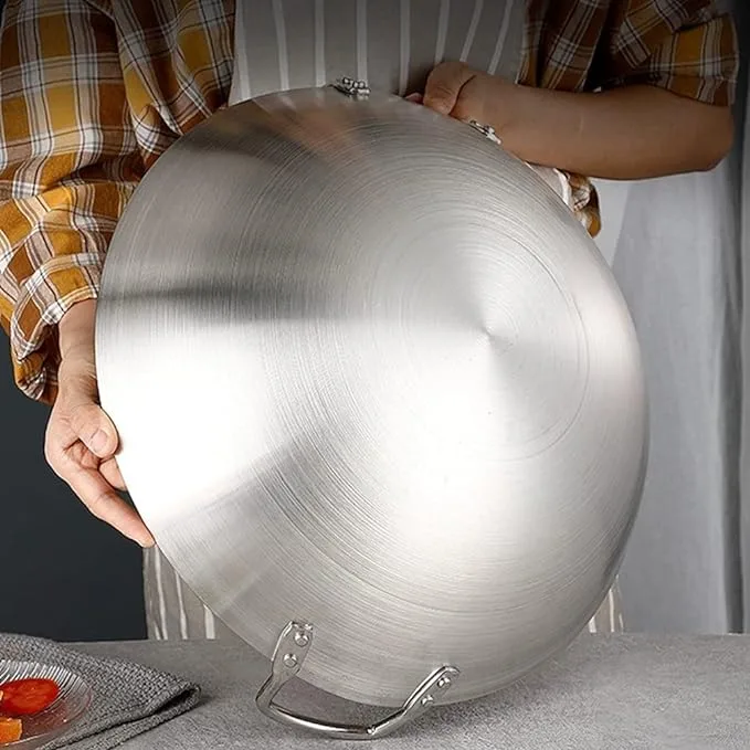32 cm Japani SS Steel Cooking Pan - Image 4