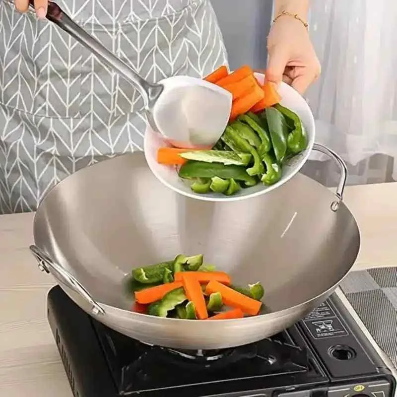 32 cm Japani SS Steel Cooking Pan - Image 6
